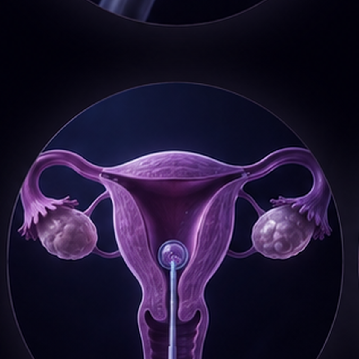 Embryo transfer — blastocyst transferred through a catheter into the uterus