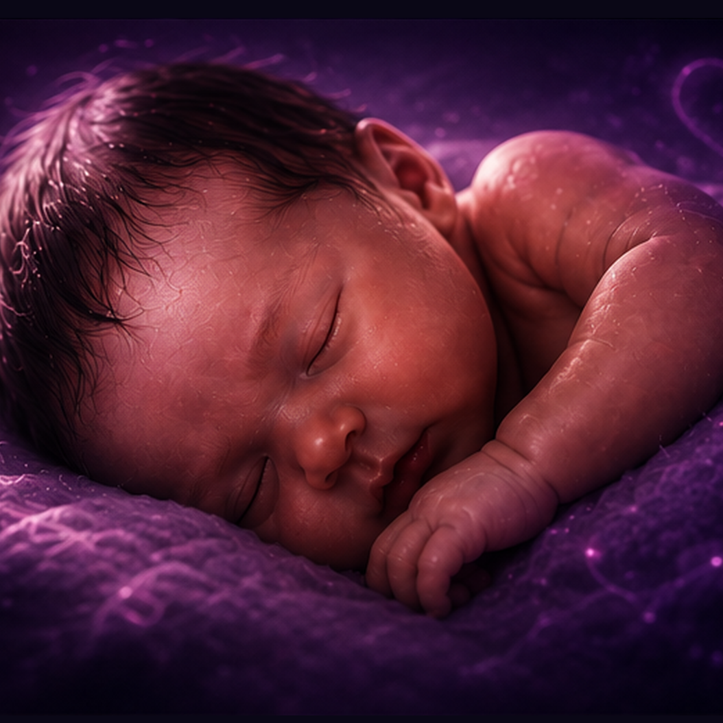 Childbirth — a sleeping newborn